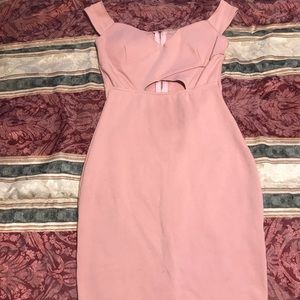 Sexy off the shoulder peep hole dress